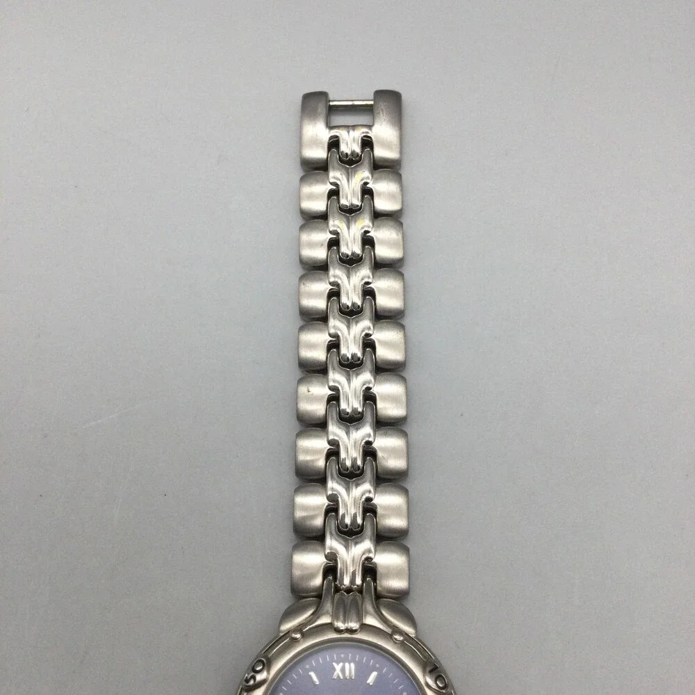 Vintage Fossil ES8070 Womens Watch 25mm Blue Dial Date New Battery 6.25